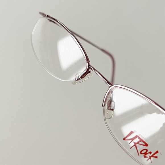 UROCK Eyeglasses Frame U721 Rose 52-18-135 Semi Rimless Display Model - Picture 10 of 12